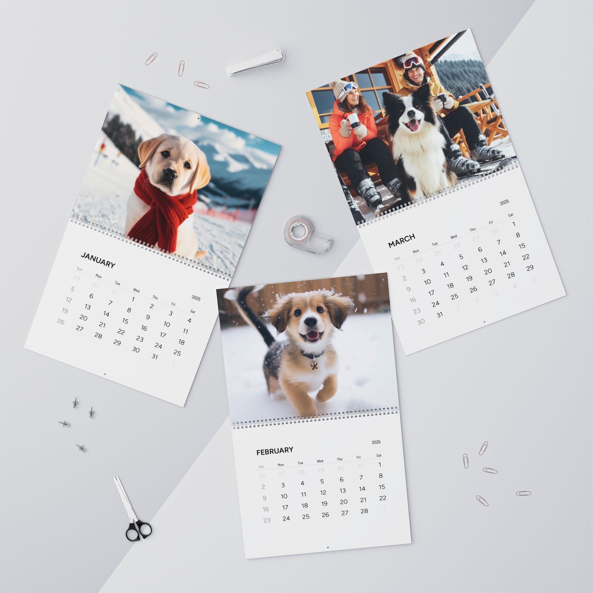 2025 Dog Lover Calendar: A Year of Pawsitive Moments with Adorable Puppies. Christmas Gift Ideas. - Best Gifter Ever: Unwrap Your Passion: Ski. Snowboard. Travel. Love. Play. Shop.