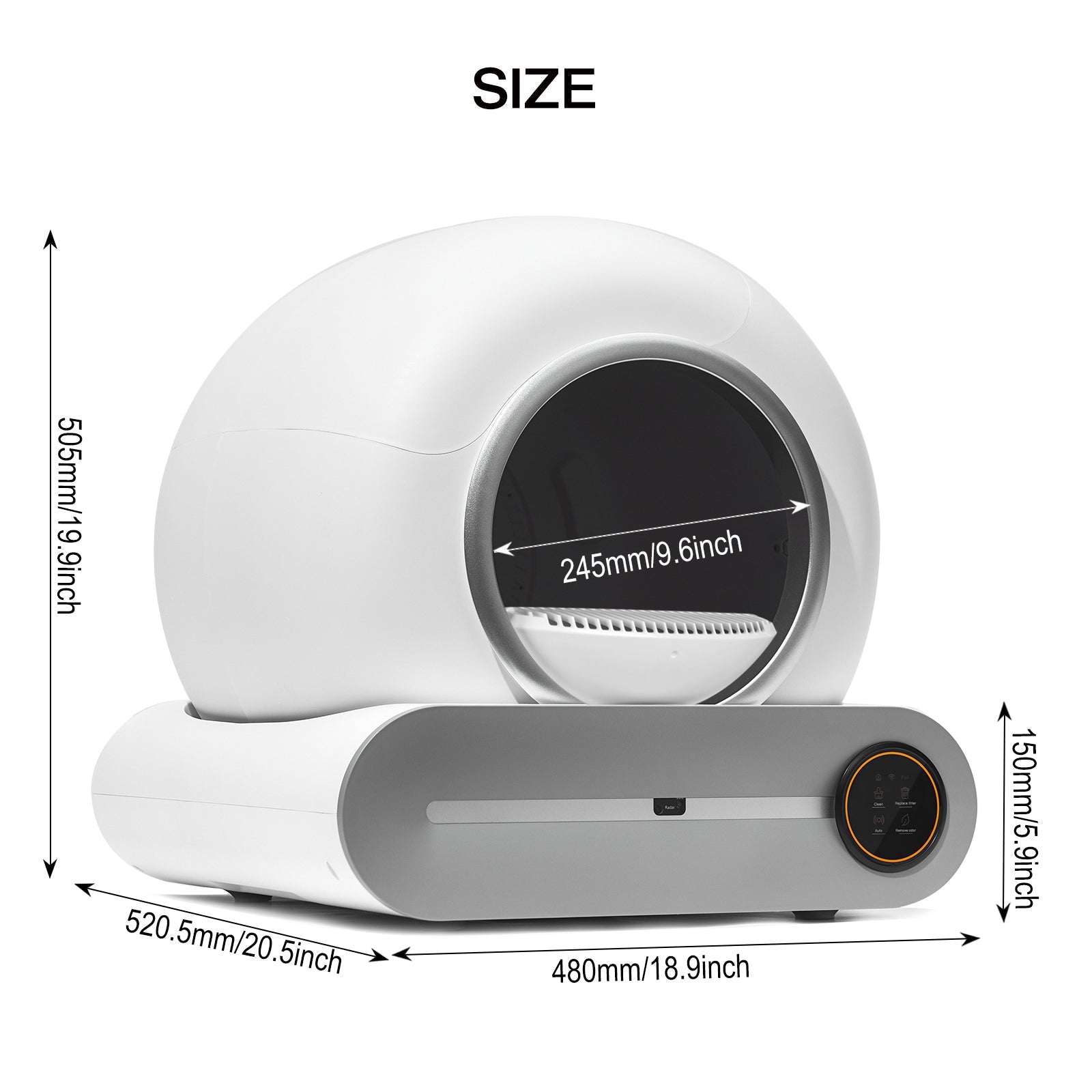 Reduces contact with waste. Cat litter box with easy-to-clean parts and maintenance. Cat litter box with automatic odor removal for a fresh home. Cat gifts for healthy cats.