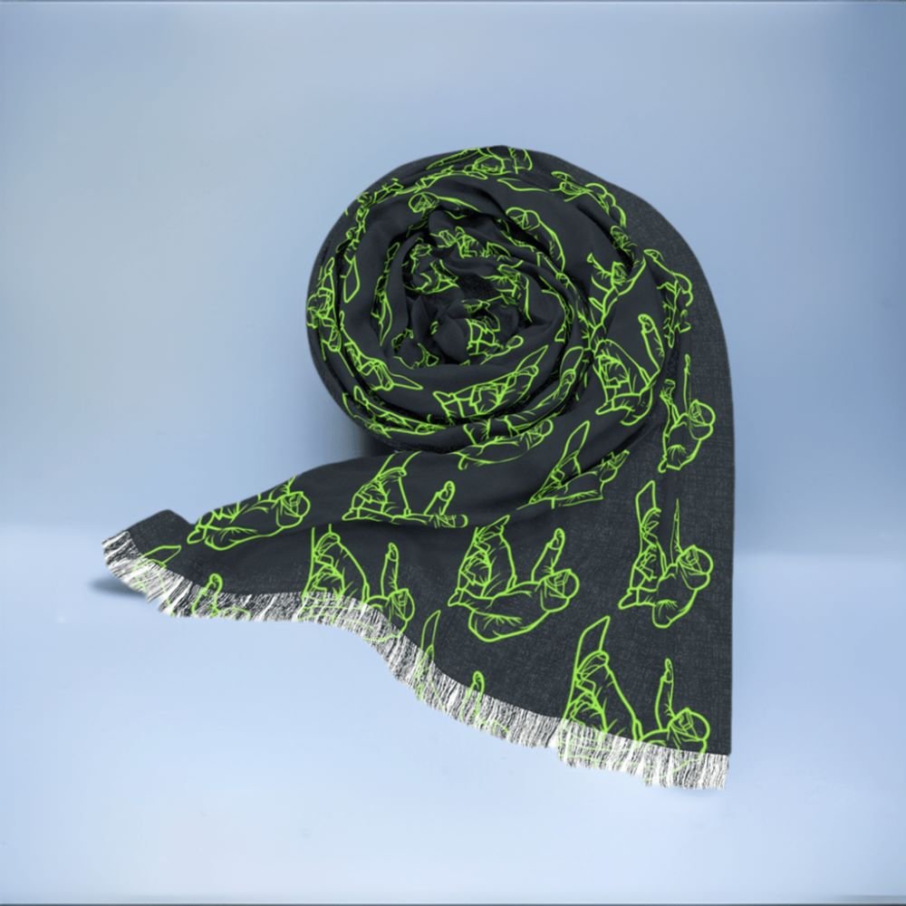 Chic Snowboarder’s Pashmina Shawl - Versatile Polyester Scarf for Fashion - Forward Slope Style. Unique gifts for her. Best gifts for snowboarding women. Women snowboard.