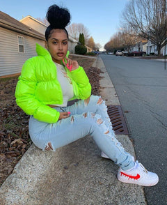 Women's Winter Outerwear. Teen Fashion Jacket. Cozy Street Style.