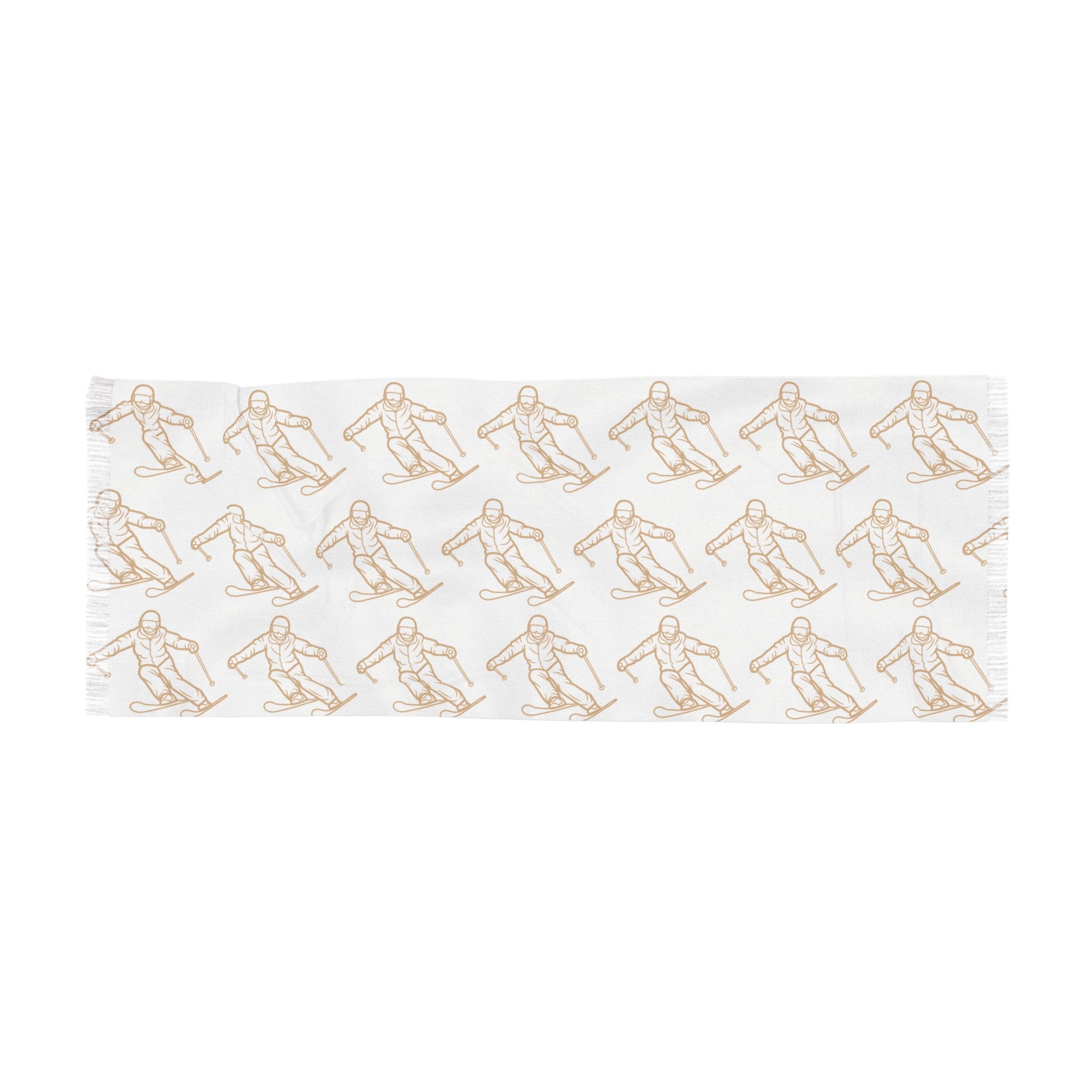 Elegant Women' s Scarf, Ski - Themed Fashion Shawl, Stylish Lightweight Pashmina, Sophisticated Headscarf, Polished Accessories, Neutral Colors - Best Gifter Ever: Unwrap Your Passion: Ski. Snowboard. Travel. Love. Play. Shop.