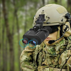 Elite Outdoorsman’s Dream: NV8000 Waterproof Helmet-Mountable Night Vision Goggles with 7-Level Brightness. Supreme night vision goggles.