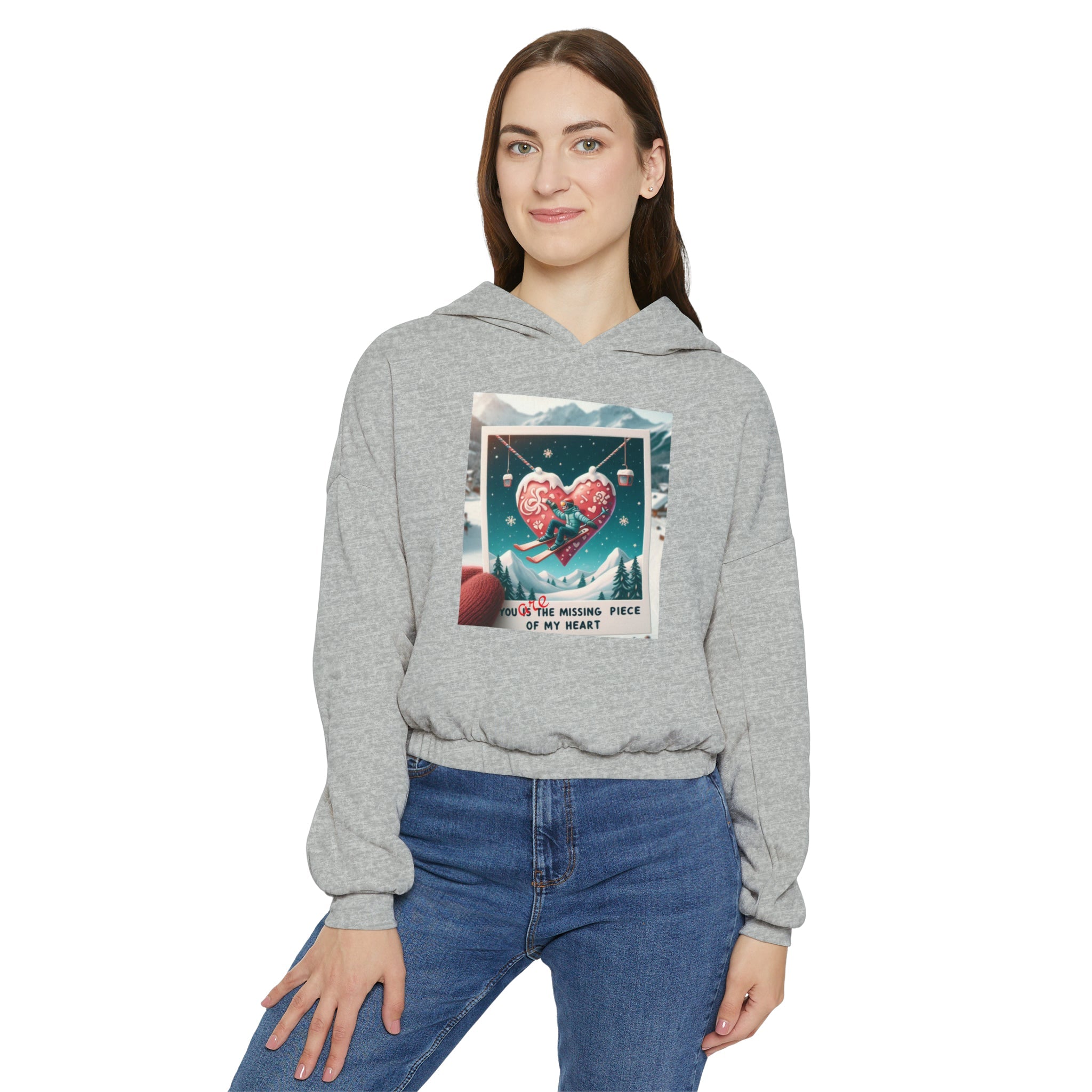 Heartfelt Alpine Escape Hoodie with Cinched Bottom. A perfect gift for her Get now, snuggle and create memories! -Hooded Fashion Statement. Lit Clothing Articles from Best Gifter Ever.