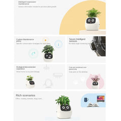 High - End AI Smart USB Planter - WiFi Connected, Interactive, Eco - Friendly with Emotional Pet Display. Emotional companionship.