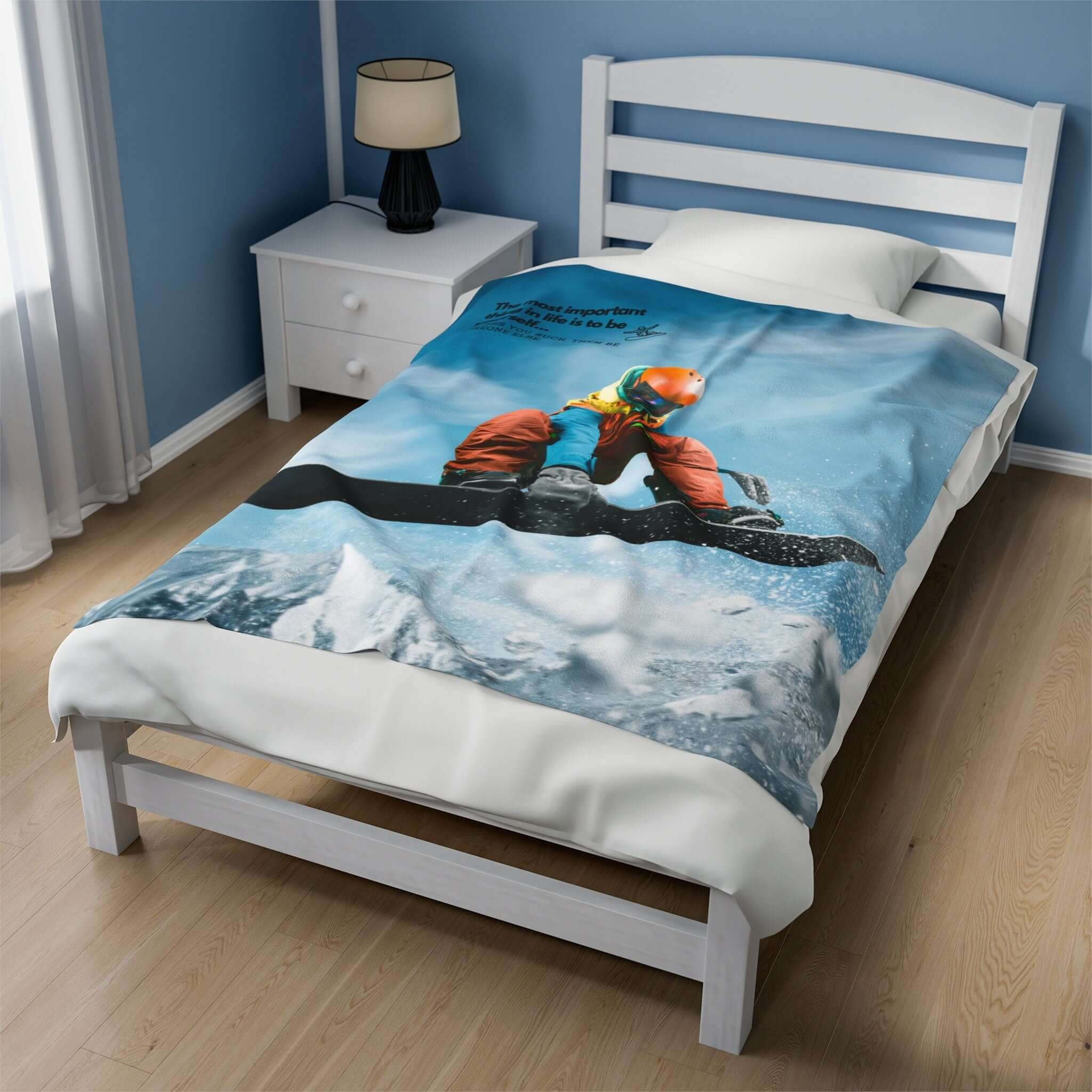 Inspirational Snowboarder Blanket, Warm and Soft, Cozy Winter Gift, Snowboarding Gear, Be Yourself, Snowboarding Inspiration, Great Gift - Best Gifter Ever: Unwrap Your Passion: Ski. Snowboard. Travel. Love. Play. Shop.