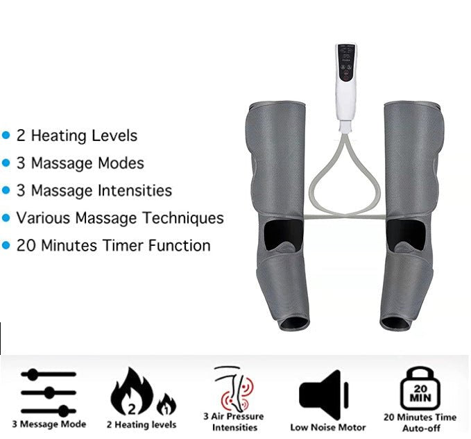 Air Pressure Leg Massager For Legs. Thigh And Calf Compression Massager. Leg Massager With Auto Timer. Quiet Operation Leg Massager.