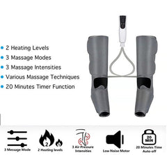 Air Pressure Leg Massager For Legs. Thigh And Calf Compression Massager. Leg Massager With Auto Timer. Quiet Operation Leg Massager.