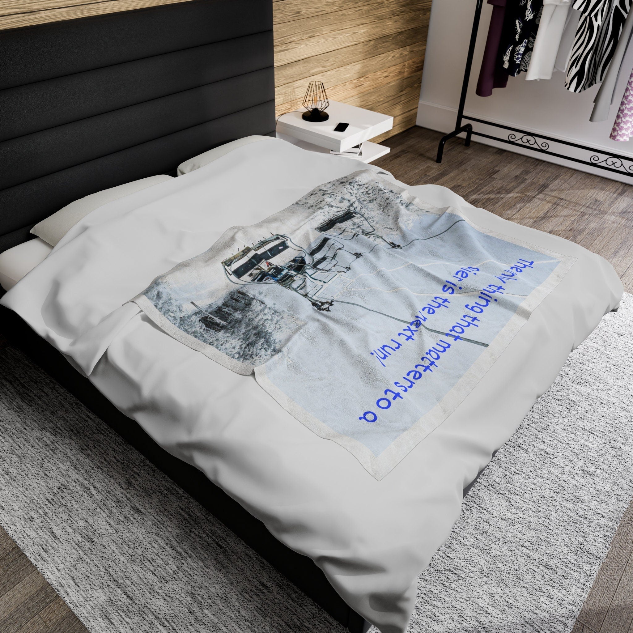 “Next Ski Run” Ski Lover’s Soft Blanket. Skiing. Home Decor. - Best Gifter Ever: Unwrap Your Passion: Ski. Snowboard. Travel. Love. Play. Shop.