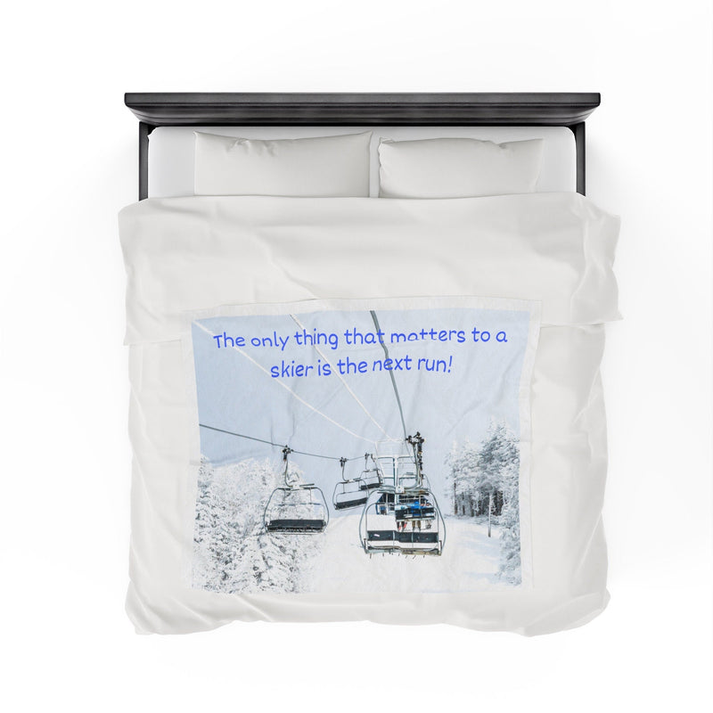 βNext Ski Runβ Ski Loverβs Soft Blanket. Skiing. Home Decor. - Best Gifter Ever: Unwrap Your Passion: Ski. Snowboard. Travel. Love. Play. Shop.