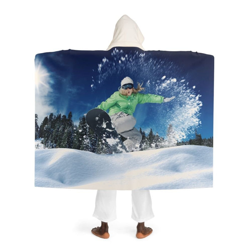 Oversized Hooded Sherpa Fleece Blanket with Snowboarder Design β Ultimate Wearable Blanket for Winter - Best Gifter Ever: Everyday Items and Unique Gifts for Ski, Snowboard, Travel, and More