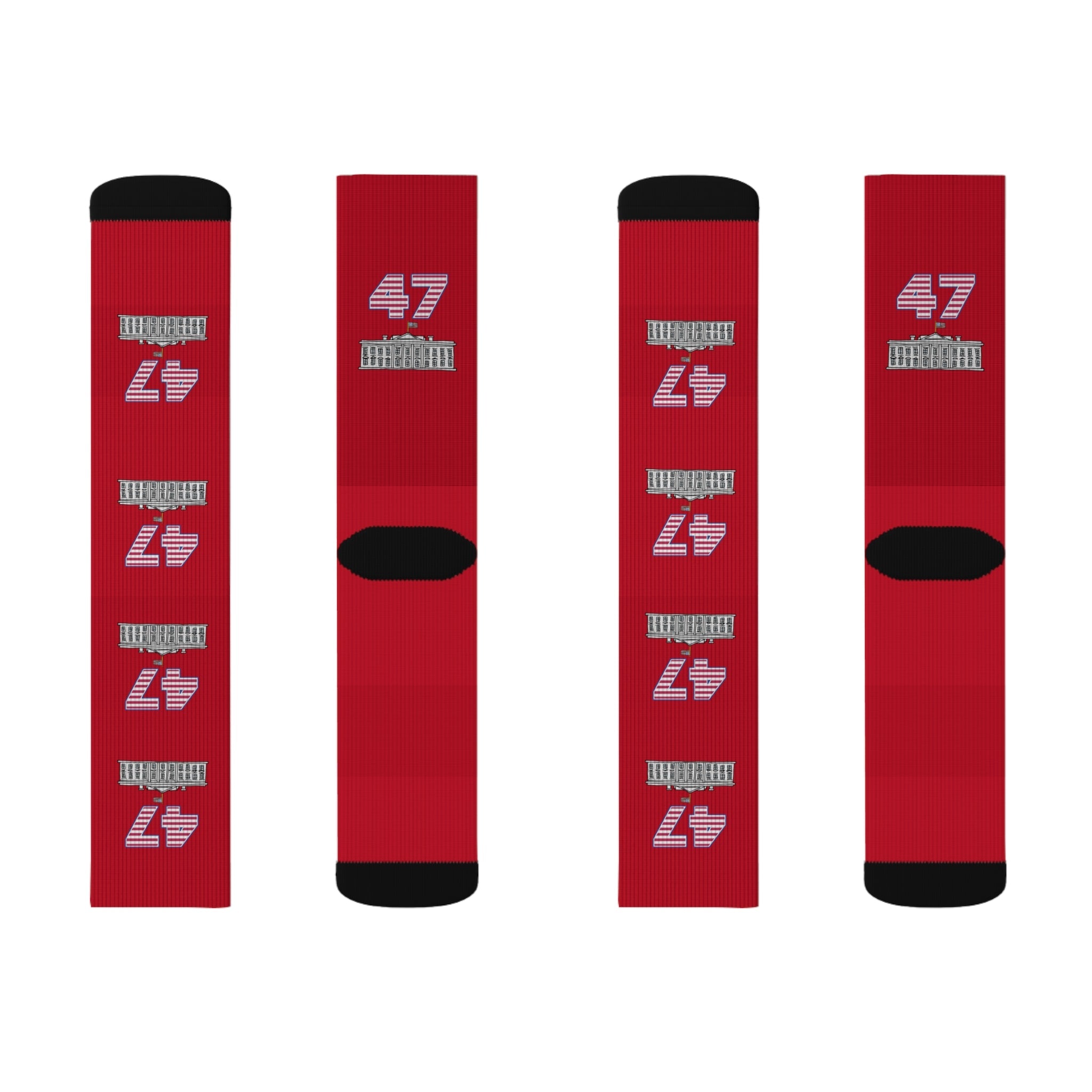 Patriotic Trump Socks: Celebrate the 45th & 47th President with Superb Red & Black Design - Best Gifter Ever: Everyday Items and Unique Gifts for Ski, Snowboard, Travel, and More