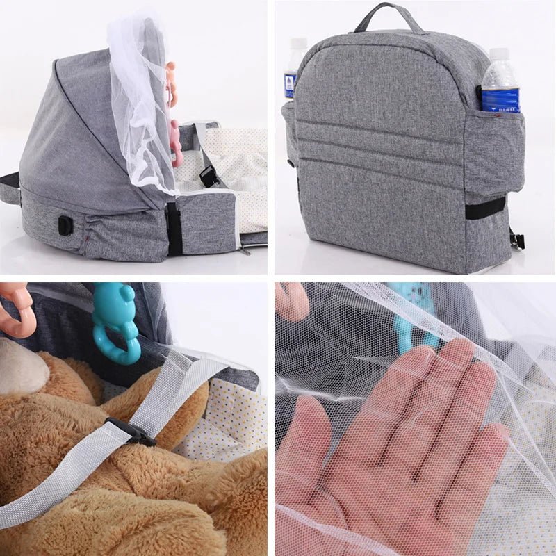 Baby Bed for Travel. Portable Infant Bed. Foldable Baby Crib. Travel Baby Bassinet. Baby Bed with Canopy.