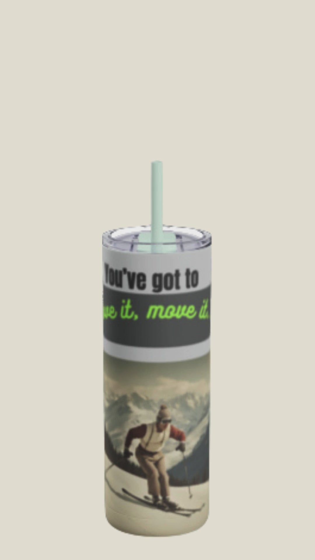 Stay Hydrated on the Slopes: 20oz Retro Insulated Ski Tumbler - Eco-Friendly