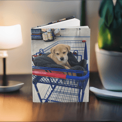 Puppy Cart Adventures Hardcover Notebook: Daily Journal for All Ages! Memo pad for back-to-school. Daily journaling, sketching, writing, scribbling. Back-to-school memo pad.