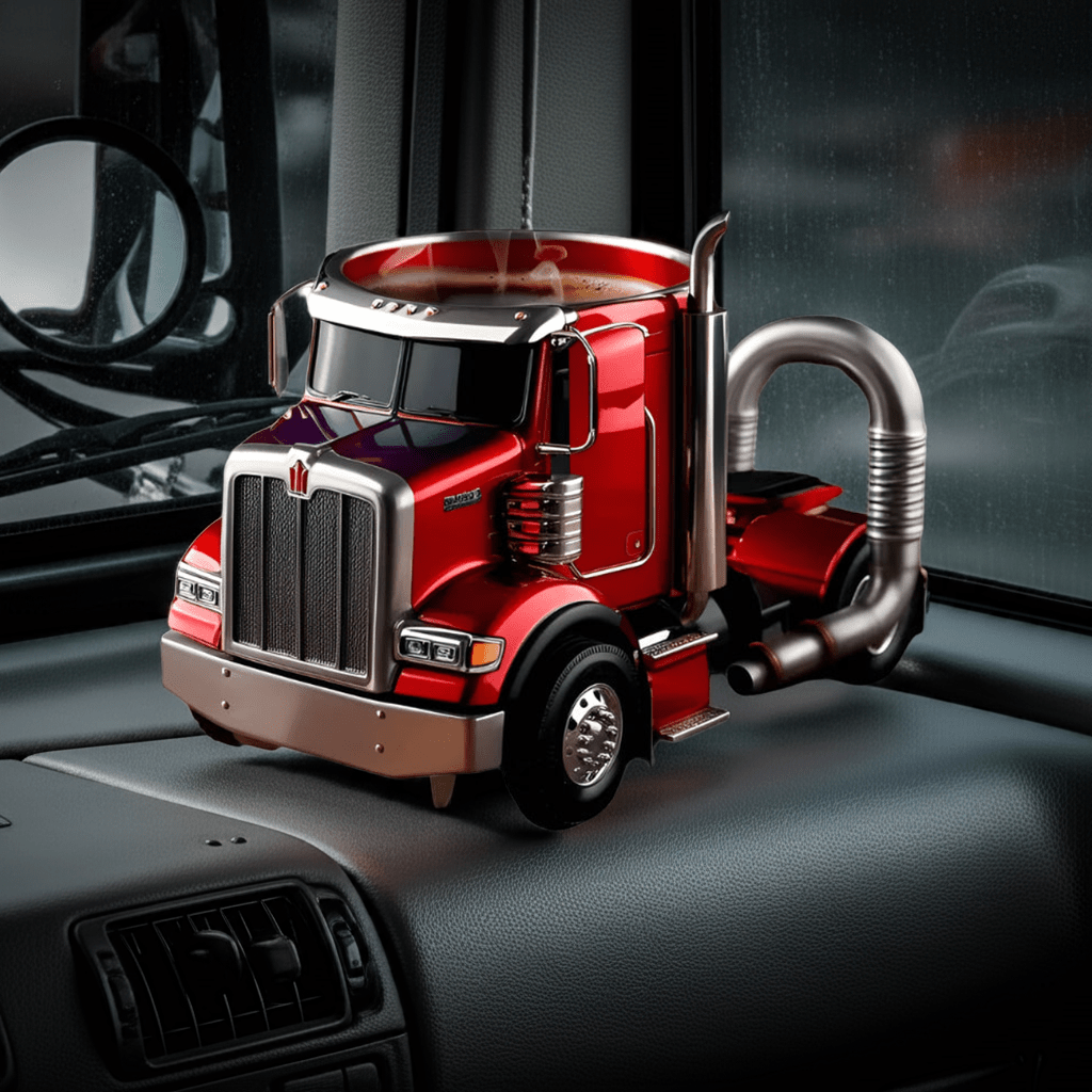 best semi-truck coffee mugs, semi-trailer coffee cup, novelty gift, truck driver coffee mug, novelty truck mug, ceramic truck mug, truck-themed coffee cup. Best Birthday and Anniversary gift for men.