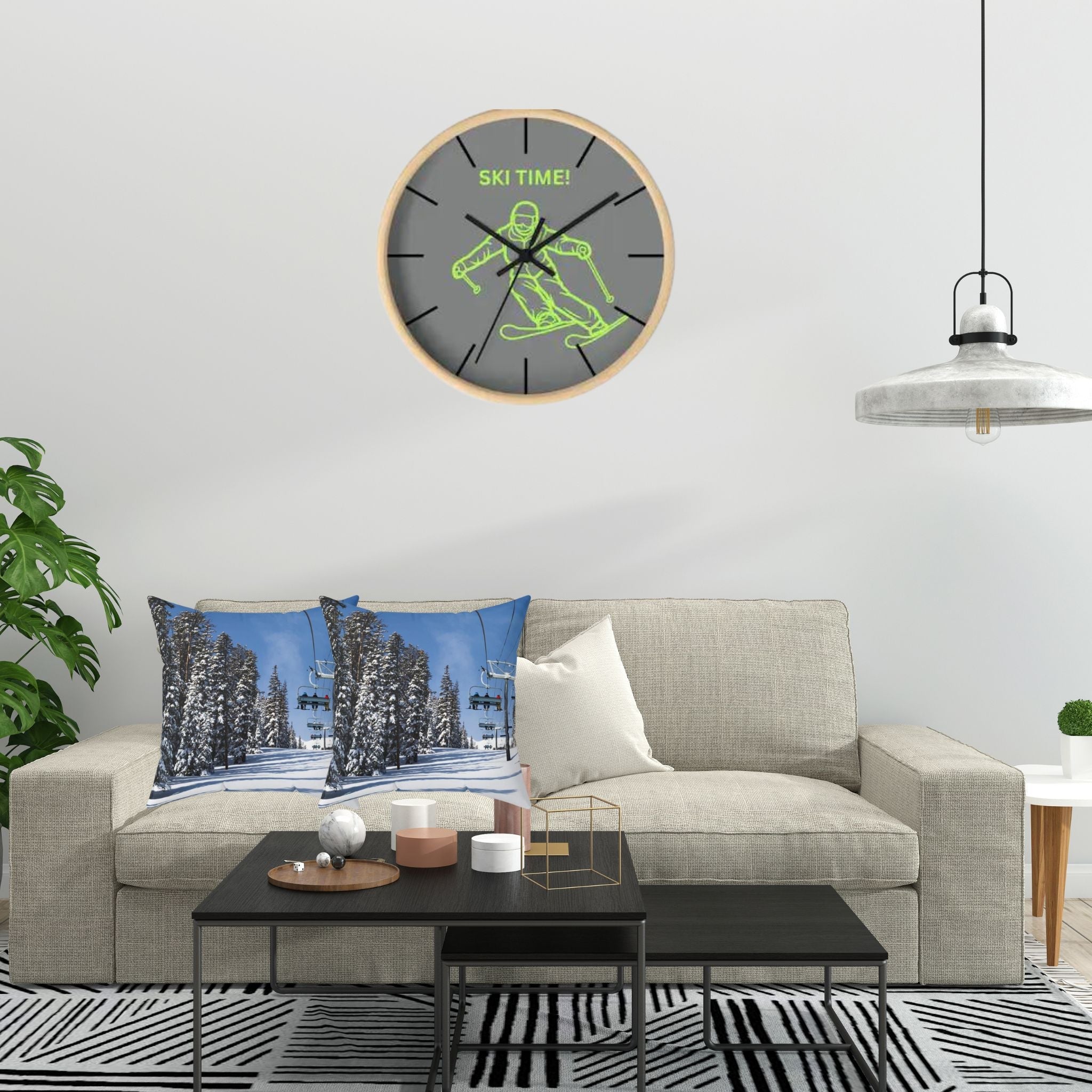 SKI TIME Wall Clock, Ski Lover Gift, Ski Decor, Home Decoration, Ski Lodge Decoration, Perfect Skiing Gift, Unique Gift for Him, Present - Best Gifter Ever: Unwrap Your Passion: Ski. Snowboard. Travel. Love. Play. Shop.