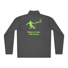 Skiing is cheaper than therapy - Pullover I Second layer for skiers with sass I For men I For women - Ski Pullover Women's.