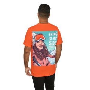 Skiing is My Side Hustle: Cotton Graphic T-Shirt for Ski Enthusiasts - Best Gift. Birthday Gift. Motivation. - Best Gifter Ever: Unwrap Your Passion: Ski. Snowboard. Travel. Love. Play. Shop.
