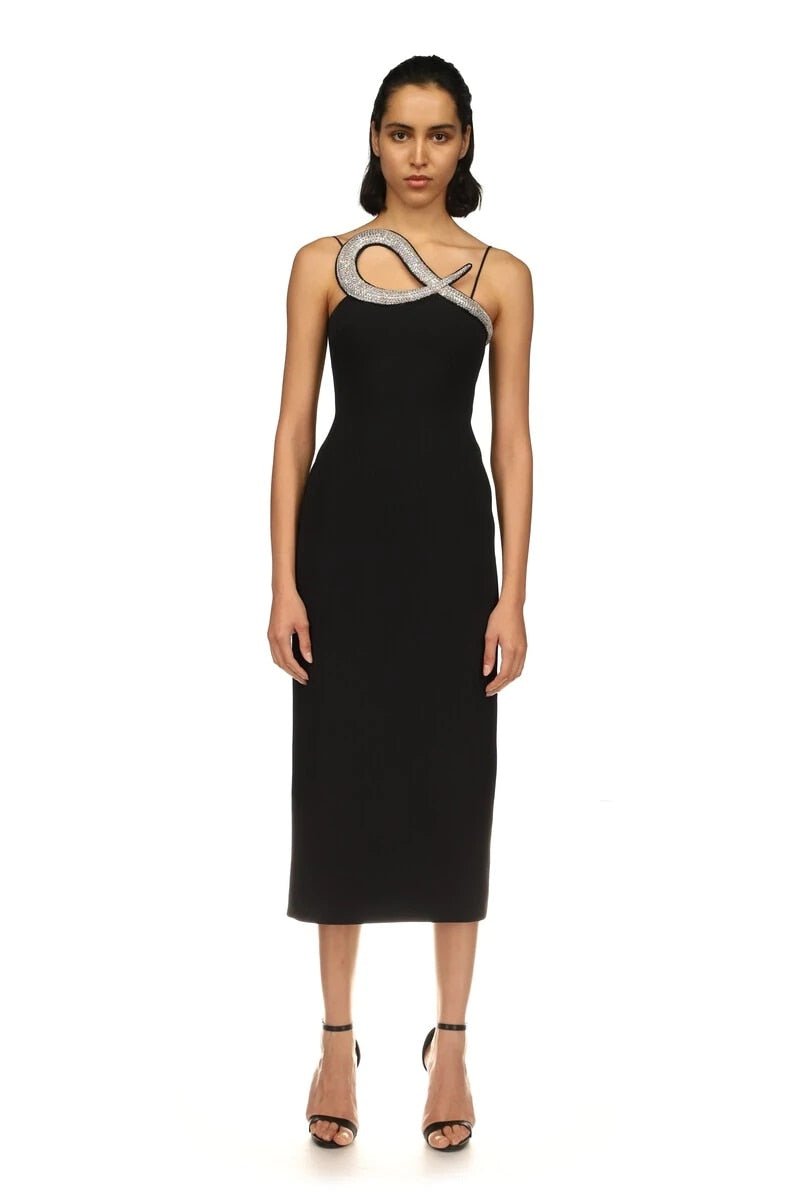 Timeless Black Midi Dress β Chic Evening Ensemble for Weddings, Banquets, and Formal Events - Best Gifter Ever: Everyday Items and Unique Gifts for Ski, Snowboard, Travel, and More