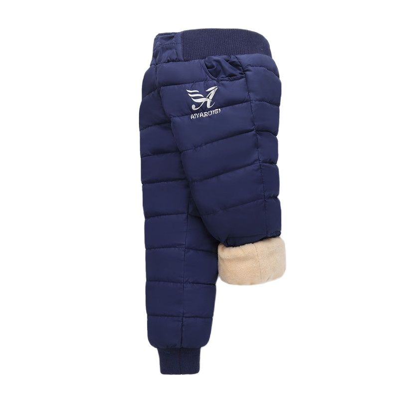 Breathable Down Pants For Kids. Lightweight Ski Pants Youth. Elastic Waist Winter Pants Kids.
