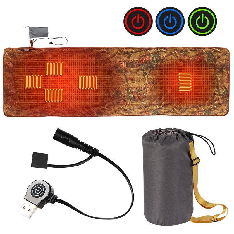 Yoga Mat with Heat. Travel-Friendly Heated Pad. Heated Mat for Cold Nights. Heated Mat for Wellness.