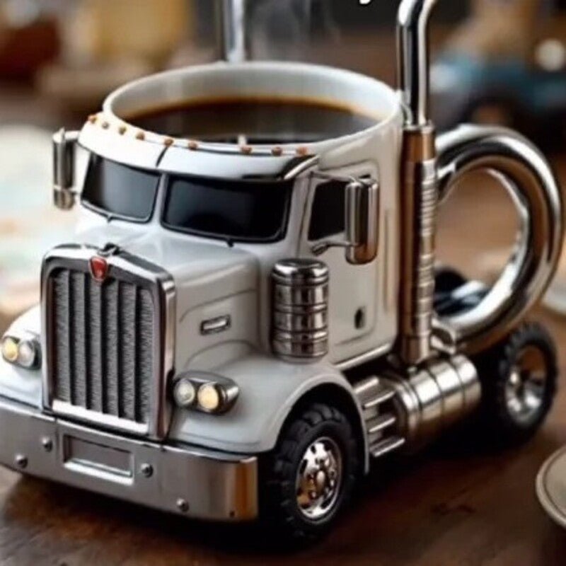 Cool truck coffee mug, semi-truck kitchenware, truck collector's mug, fun truck coffee cup, semi-truck beverage mug. Best collectibles from Best Gifter Ever.
