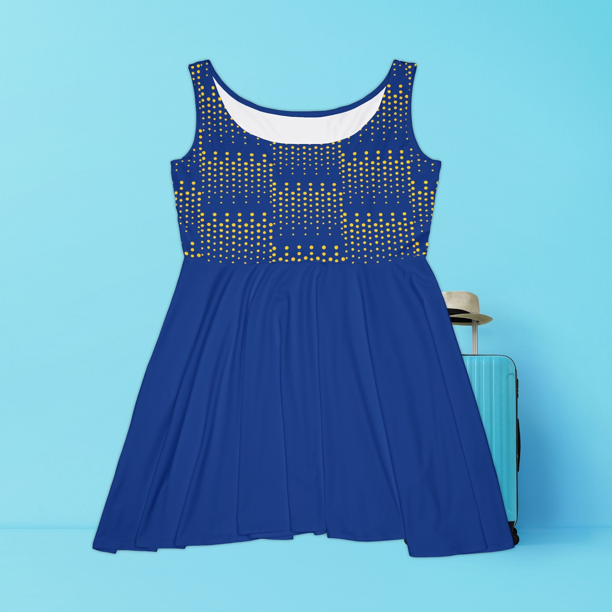 Versatile Polka Dot Skater Dress - Your Summer Wardrobe Essential. Perfect Dress for Travel. All Day Comfort. Flattering Silhouette. - Best Gifter Ever: Unwrap Your Passion: Ski. Snowboard. Travel. Love. Play. Shop.