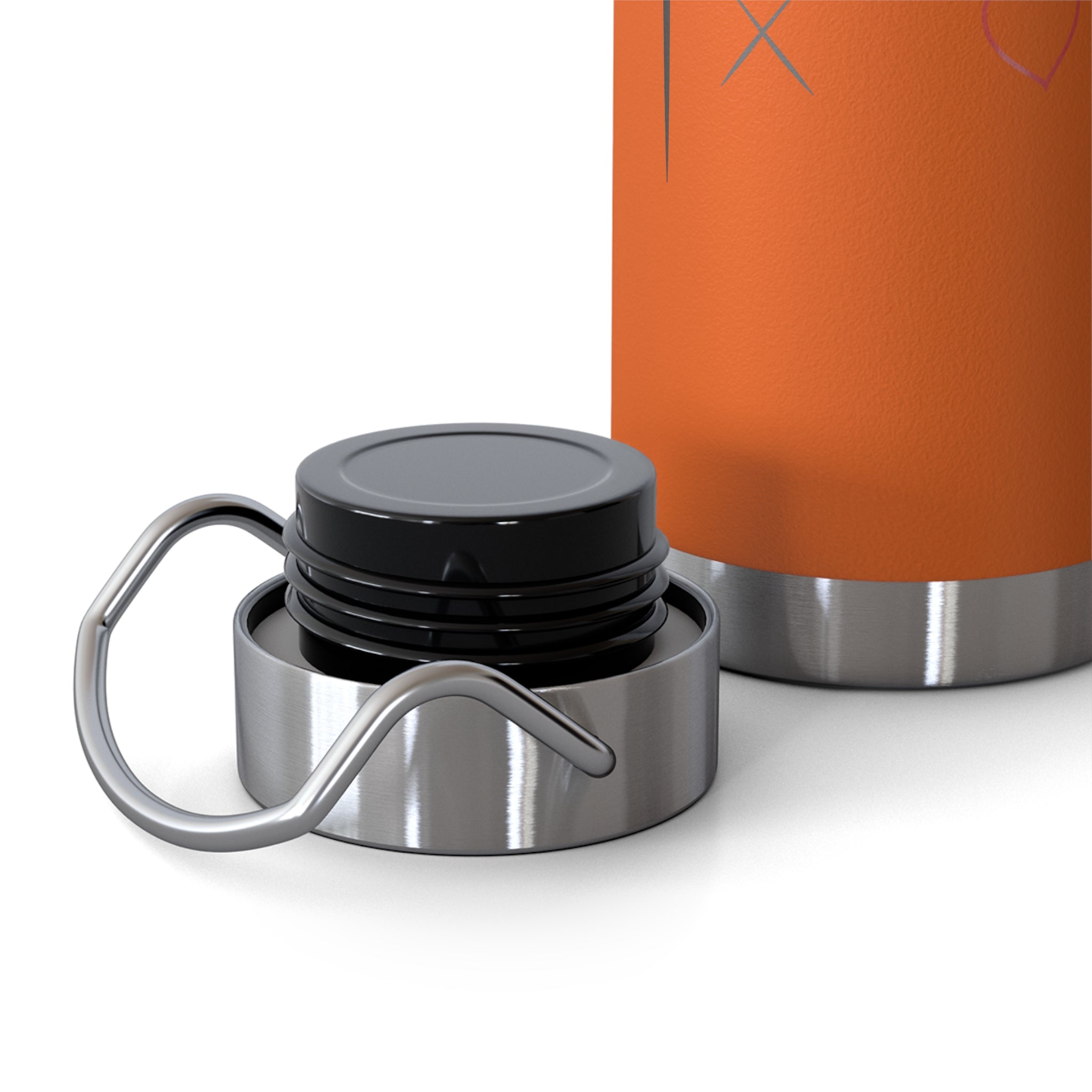 XOXO bottle with lid. Sleek copper bottle design. Love-themed water bottle. Best Gifter Ever bottle. XOXO insulated flask.