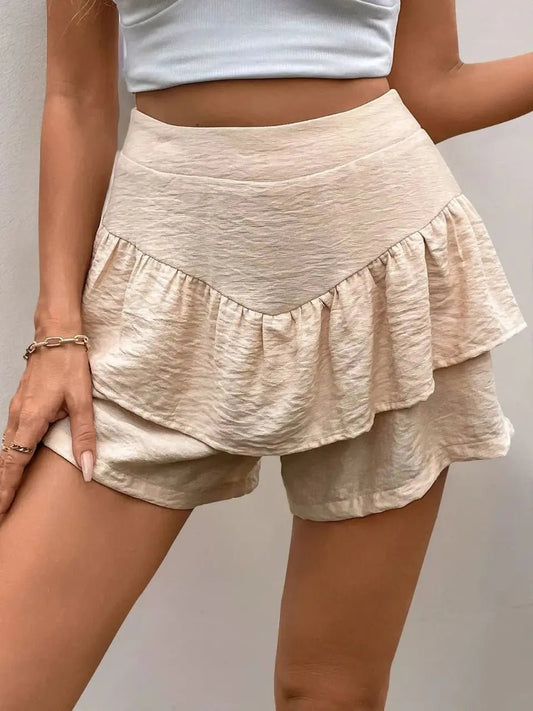 Say Goodbye to Chafing: Fresh Look with Comfortable Ruffled Shorts - Best Gifter Ever