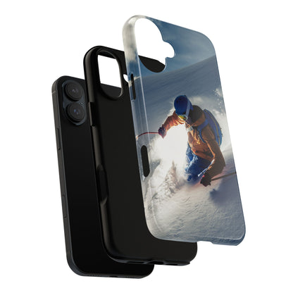 Ski phone cover for iPhone, Christmas gift for skiers
