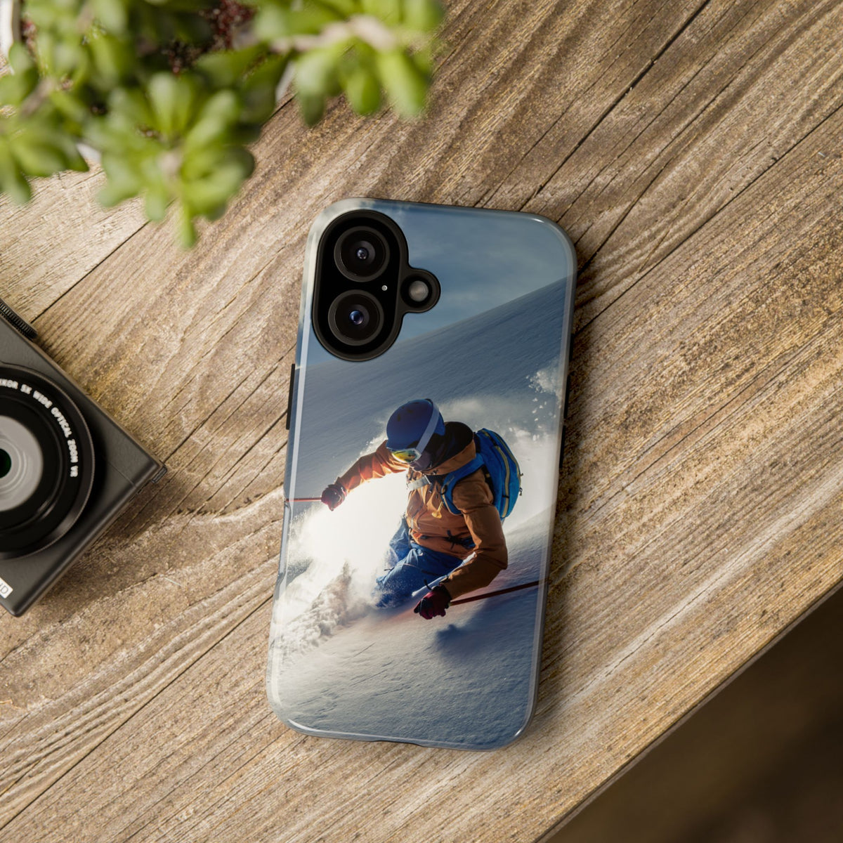 Ski-themed iPhone case, gift under $30 for skiers