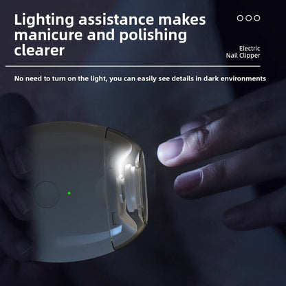 Electric nail trimmer with built-in LED light for trimming in the dark