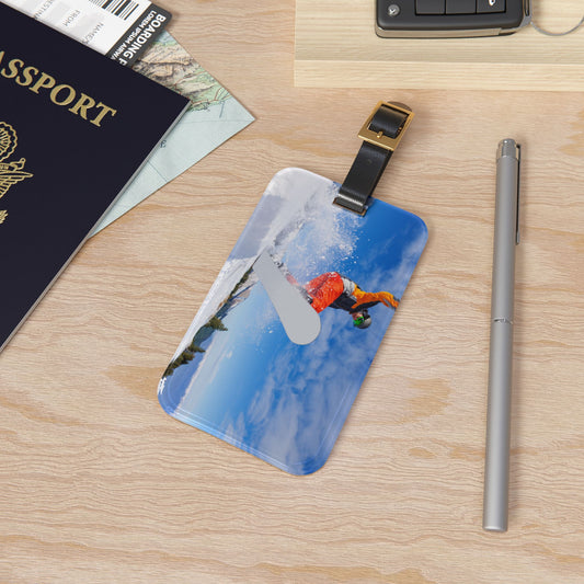Snowboarder’s Essential: Personalized Acrylic Luggage Tag | Lightweight & Stylish