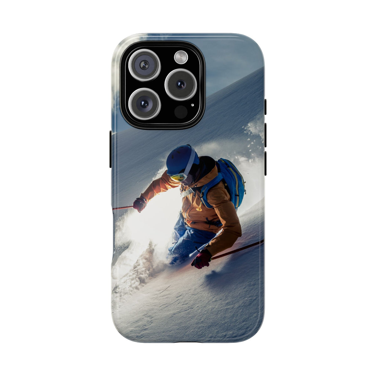 Ski phone case for iPhone 16 Pro, protective case for skiers