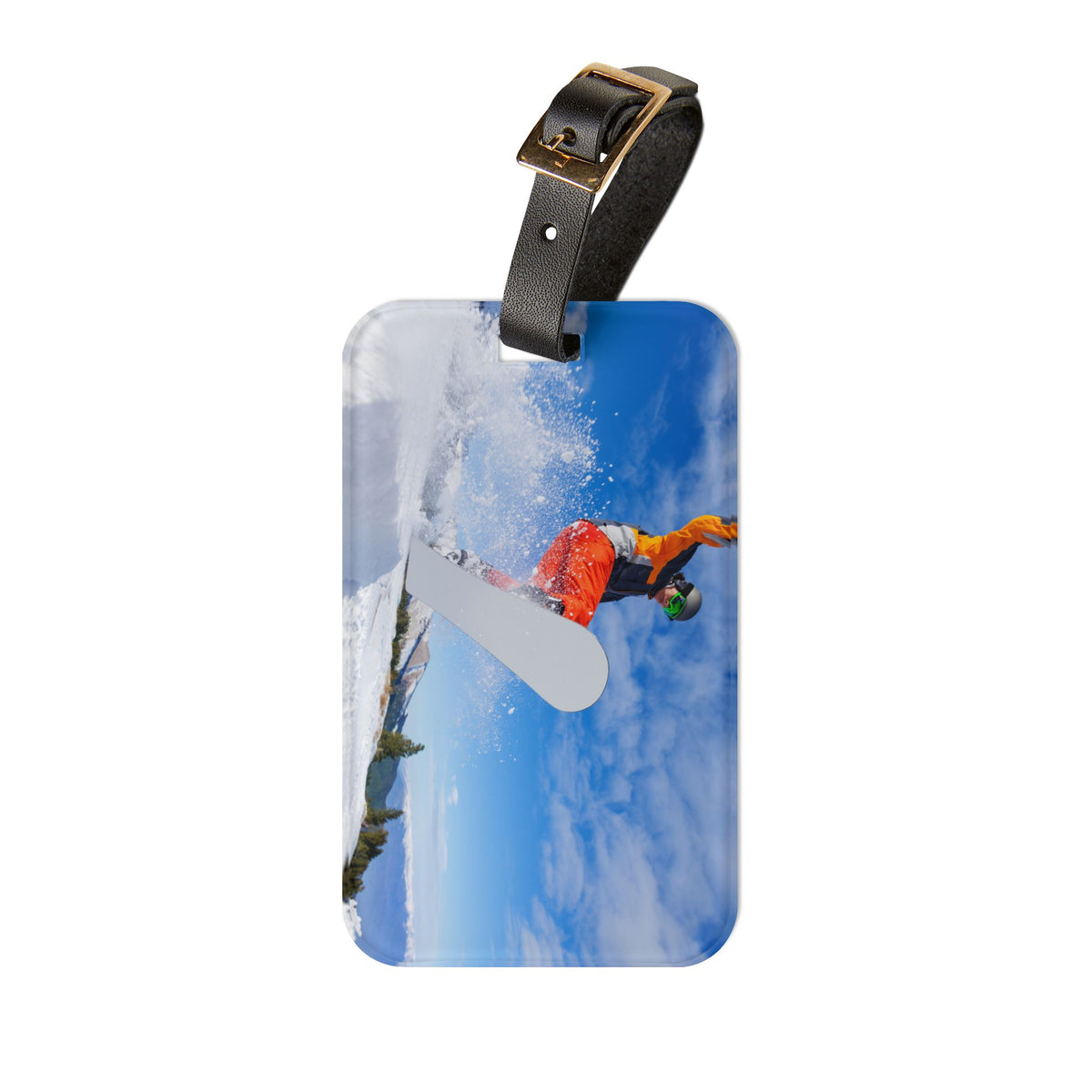 Personalized acrylic snowboarder luggage tag, gift for snowboarders - view 2
