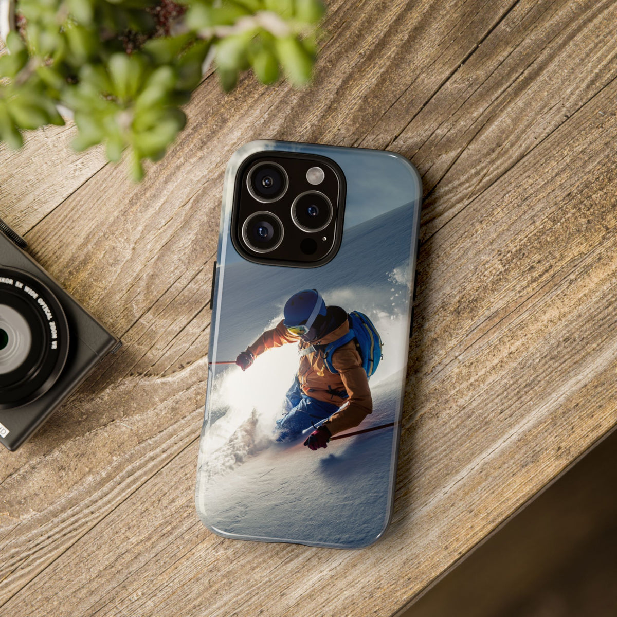Ski phone case for iPhone, side profile