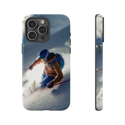 Ski phone case for iPhone 15 Pro Max, gift for skiers