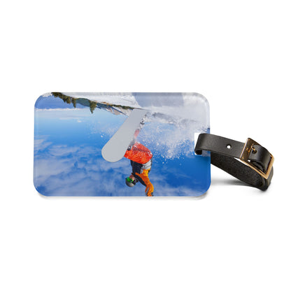 Personalized acrylic snowboarder luggage tag, gift for snowboarders - view 3