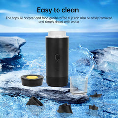 Travel coffee machine with 20-bar pressure for rich espresso. Multifunction coffee maker for home, office, and travel.
USB coffee gadget for coffee lovers on the go. 