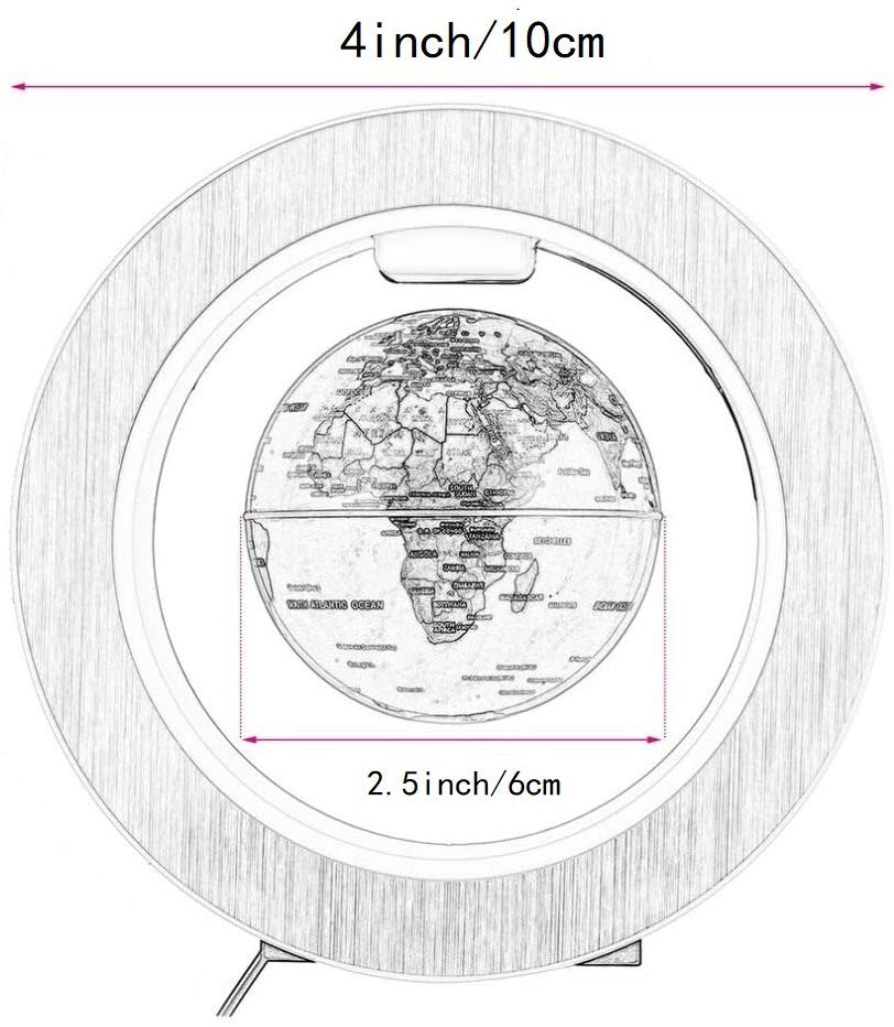 Floating World Globe – Magnetic Levitating Globe with LED Light