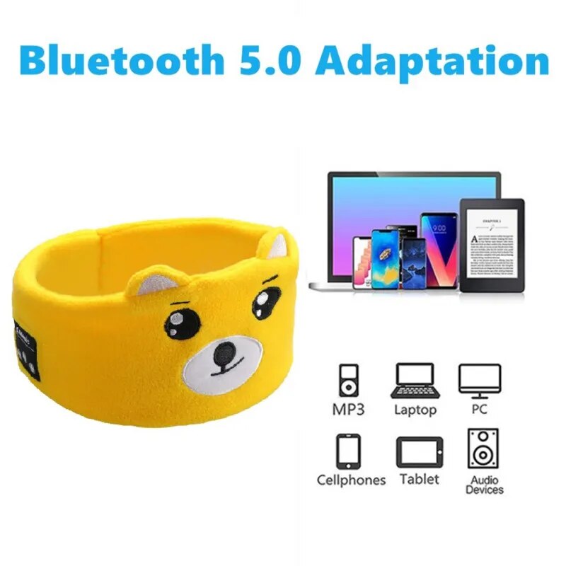Kids Sleep Headphones – Soft Bluetooth Headband for Travel & Bedtime