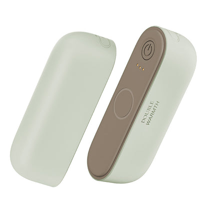 Green rechargeable 2-in-1 hand warmer
