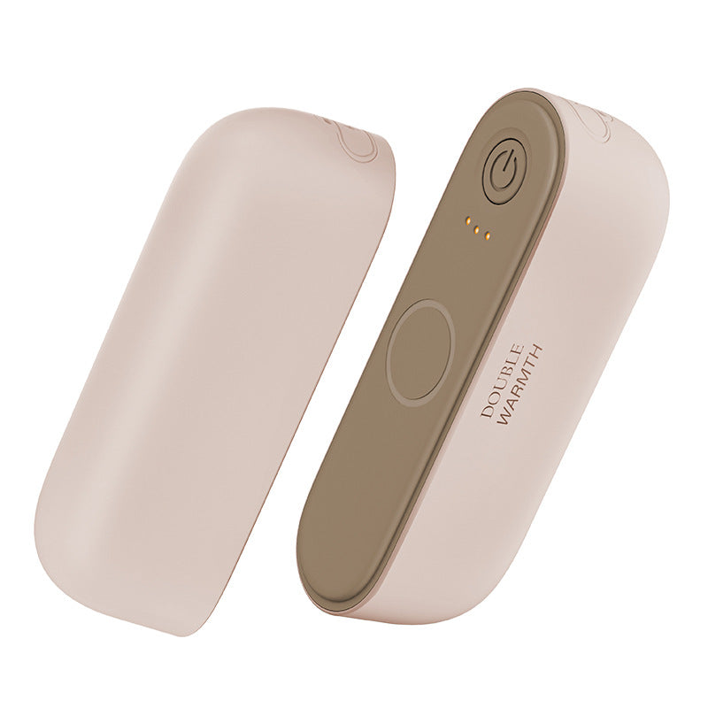 Pink rechargeable 2-in-1 hand warmer, stocking stuffer for skiers