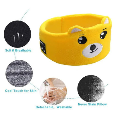 Kids Sleep Headphones – Soft Bluetooth Headband for Travel & Bedtime