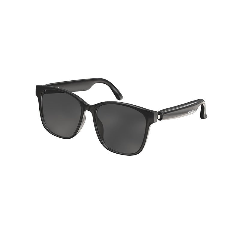 Hyundai AI smart translation glasses wirelessly translating speech across 144 languages, worn by a traveler