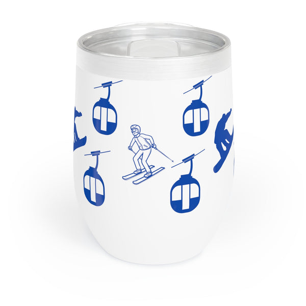 Alpine Adventure Insulated Wine Tumbler - Skier & Snowboarder Edition