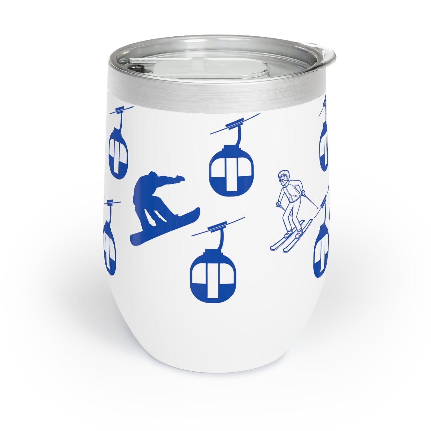 Alpine Adventure Insulated Wine Tumbler - Skier & Snowboarder Edition. Eco - Friendly Insulated Wine Tumbler