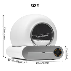 Reduces contact with waste. Cat litter box with easy-to-clean parts and maintenance. Cat litter box with automatic odor removal for a fresh home. Cat gifts for healthy cats.