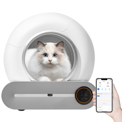 Automated Self-Cleaning Smart Cat Litter Box - Intelligent Scooping, Odor Removal, WiFi App Control, Large Capacity and Health Monitoring