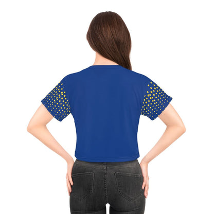Azure Charm Polka Dot Crop Blouse – Your Iconic Streetwear Essential for Every Adventure and Celebration